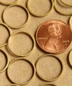 50 pc. Raw Brass Circle Links: 14mm diameter | FI-160