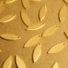 10 pc. Gold Plated Marquis Charms, 16mm by 5mm | FI-581