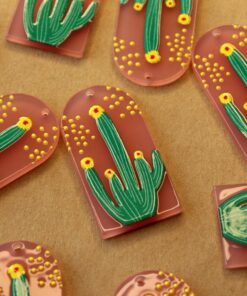 4 pc. Resin Saguaro Cactus Pendants, 39mm by 21mm | MIS-108*