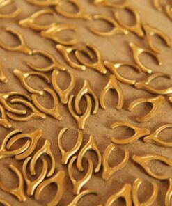 10 pc. Tiny Raw Brass Wishbones: 8mm by 5mm - made in USA | RB-100