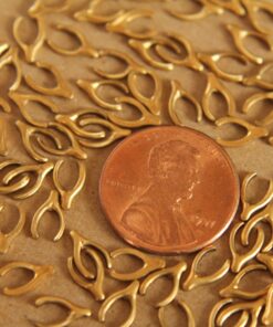 10 pc. Tiny Raw Brass Wishbones: 8mm by 5mm - made in USA | RB-100