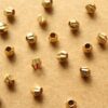 20 pc. Raw Brass Fluted Bicone Beads, 4mm by 4mm | FI-479