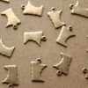 6 pc. Antique Brass Plated Minnesota State Charms / Blanks: 9mm by 12mm - made in USA | AB-093