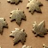 4 pc. Medium Antique Brass Plated Maple Leaves: 17mm by 19mm - made in USA | AB-118