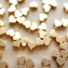 16 pc. Gold Plated Brass Heart Beads, 7mm by 6mm | FI-481