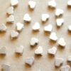 16 pc. Silver Plated Brass Heart Beads, 7mm by 6mm | FI-482