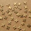 30 pc. Tiny Antique Brass Plated X Stampings: 4mm by 4mm - made in USA Letter X Alphabet Multiply Multiplication | AB-141