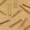 12 pc. Raw Brass Bar Links with Two Holes: 22.5mm by 1mm - made in USA | FI-465