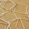 20 pc. Silver Plated Brass Square Links: 20mm by 20mm | FI-466