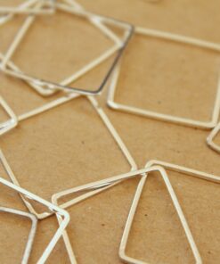 20 pc. Silver Plated Brass Square Links: 20mm by 20mm | FI-466