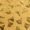 10 pc. Antique Brass Art Deco Fan Charms: 12mm by 12mm - made in USA | AB-197