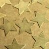 5 pc. Large Antique Brass Plated Stars: 22mm by 22mm - made in USA | AB-208