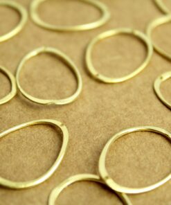 6 pc. Raw Brass Oval Links: 21.5mm by 17mm | FI-547