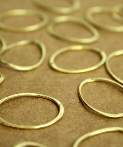 6 pc. Raw Brass Oval Links: 21.5mm by 17mm | FI-547