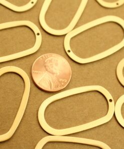 8 pc. Matte Gold Oval Links: 35.5mm by 19.5mm | FI-563