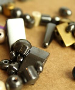 Magnetic and Non-Magnetic Man-Made Hematite Beads Grab Bag - 1 oz. | FI-562