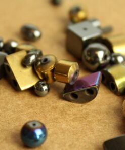 Magnetic and Non-Magnetic Man-Made Hematite Beads Grab Bag - 1 oz. | FI-562