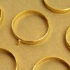 8 pc. Round Gold Plated Open Backed Circle Bezel Setting, 34.5mm diameter | FI-616