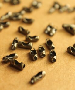 50 pc. Antique Bronze Brass Ball Chain Connectors, 5mm by 2mm | FI-593