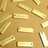 10 pc. Raw Brass "Handmade" Flat Bar Charms: 17mm by 5.5mm | FI-610