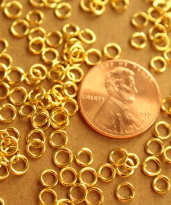 200 pc. 4mm Gold Plated Open Jumprings, 21 gauge | FI-591
