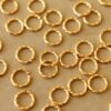 25 pc. 8mm 18k Gold Plated Twisted Open Linking Rings, 18 gauge | FI-675