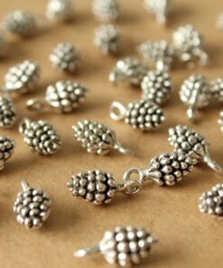 25 pc. Antique Silver Pinecone Charms, 13mm x 7mm | TMP-020