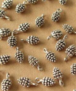 25 pc. Antique Silver Pinecone Charms, 13mm x 7mm | TMP-020