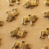 3 pc. Antique Brass Plated Lion Charms: 15mm by 11mm - made in USA | AB-307