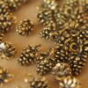 50 pc. Antique Gold Pine Cone Charms, 9mm x 14mm | MIS-372