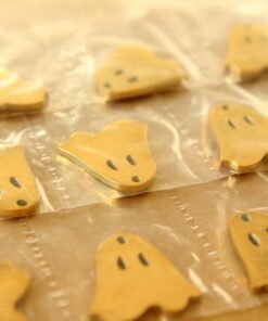 3 pc. Gold Plated Stainless Steel Ghost Charms: 17mm by 16.5mm - Spooky Scary Halloween Ghoul Spector Ghost Hunting | MIS-491