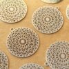 6 pc. Laser Cut Silver Circle Shaped Filigree Drops, 22mm by 20mm | MIS-402