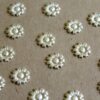 10 pc. Small Silver Plated Brass Sunflowers: 11mm - made in USA flower daisy daisies floral sunflowers garden plant bouquet | SI-037