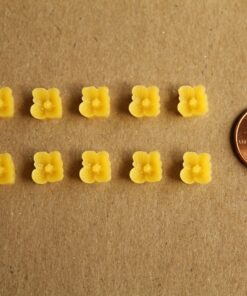 CLOSEOUT - 10 pc Yellow Sakura Blossom Cabochon 7mm | RES-096