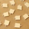 6 pc. Silver Plated Brass New Mexico State Charms / Blanks: 8mm by 12.5mm - made in USA | SI-058*