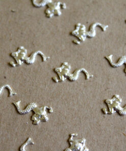 4 pc. Tiny Silver Plated Brass Mermaids: 13mm by 8mm - made in USA | SI-049