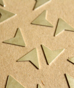 14 pc. Medium Silver Plated Brass Flat Arrow Tip: 14mm by 15mm - made in USA chevron triangle triangular geometric pointed point | SI-106