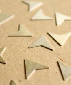 14 pc. Medium Silver Plated Brass Flat Arrow Tip: 14mm by 15mm - made in USA chevron triangle triangular geometric pointed point | SI-106