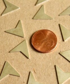 14 pc. Medium Silver Plated Brass Flat Arrow Tip: 14mm by 15mm - made in USA chevron triangle triangular geometric pointed point | SI-106