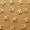 16 pc. Gold Plated Raw Brass Fleur de Lis Stampings: 7.5mm by 7mm - made in USA | GLD-042