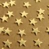 24 pc. Small Gold Plated Brass Stars: 10mm by 10mm - made in USA | GLD-065