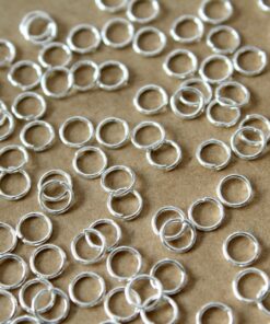 50 pc. 5mm Bright Sterling Silver Plated Open Jumprings, 20 gauge | FI-161*