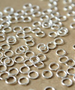 50 pc. 5mm Bright Sterling Silver Plated Open Jumprings, 20 gauge | FI-161*