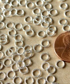 50 pc. 5mm Bright Sterling Silver Plated Open Jumprings, 20 gauge | FI-161*