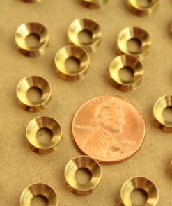 50 pc. Raw Brass Tapered Spindle Beads, 9mm by 4mm | FI-242*