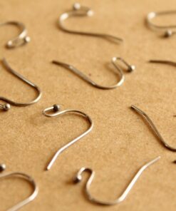 50 pc. Stainless Steel Ball End Earwires 22mm long | FI-375