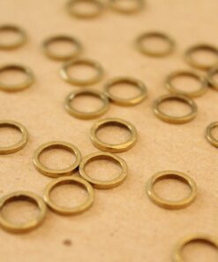 100 pc. Raw Brass Circle Links: 8mm diameter | FI-441