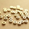 50 pc. Raw Brass Flat Round Ringed Spacer Beads, 5mm by 2mm | FI-489