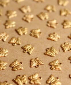 16 pc. Tiny Raw Brass Butterfly Charms: 7mm by 6.5mm - made in USA | RB-864