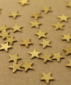 30 pc. Small Raw Brass Stars: 10mm by 10mm - made in USA | RB-006